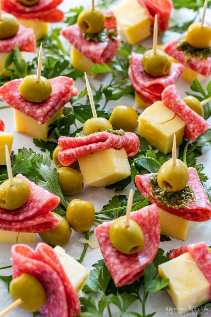 Salami Cheese Skewers